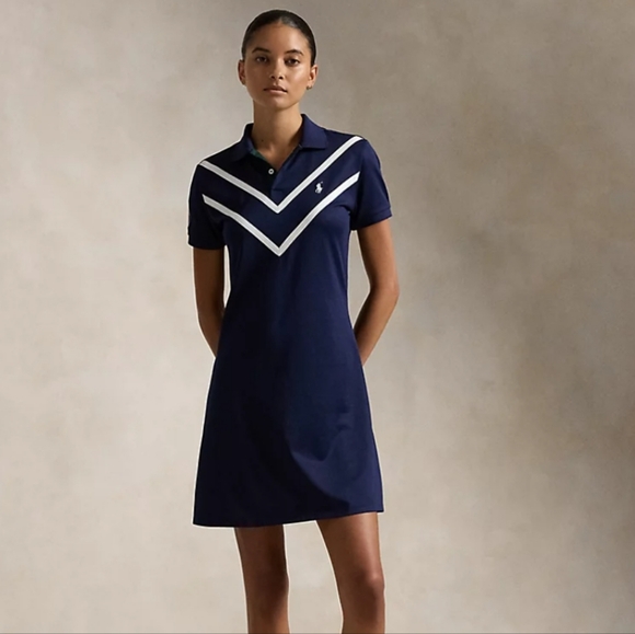 Ralph Lauren Dresses & Skirts - NWT Polo Ralph Lauren Wimbledon Chevron Performance Polo Dress, Size M